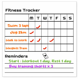 Kommentarer till Habits Fitness Weekly Tracker Stämpel