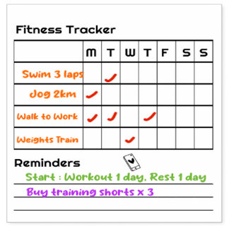 Kommentarer till Habits Fitness Weekly Tracker Stämpel
