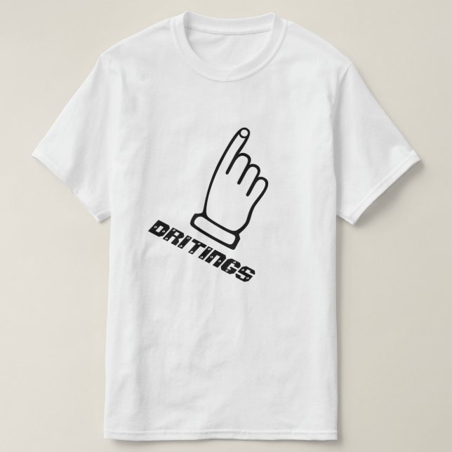 Kommentera finger med textriterna tee shirt (Design framsida)