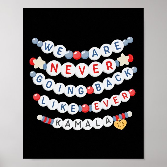 Kommer aldrig tillbaka som någonsin Kamala Harris Poster (Framsidan)