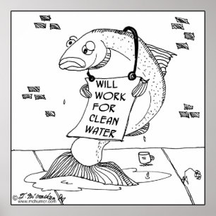 Kommer att arbeta för rent Vatten Poster