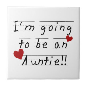 Kommer att bli en Auntie Kid Print Tshirts och pre Kakelplatta