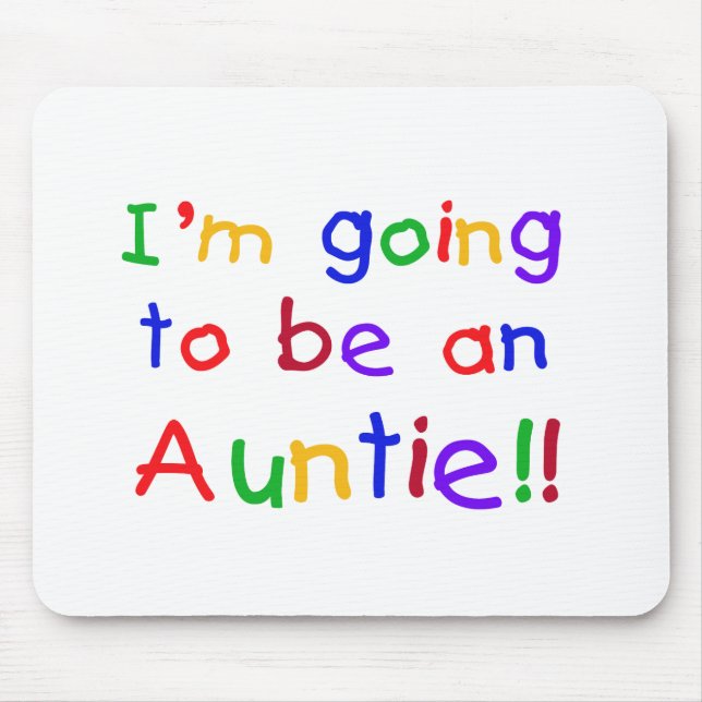 Kommer att bli en Auntie Primary Färg Musmatta (Framsidan)
