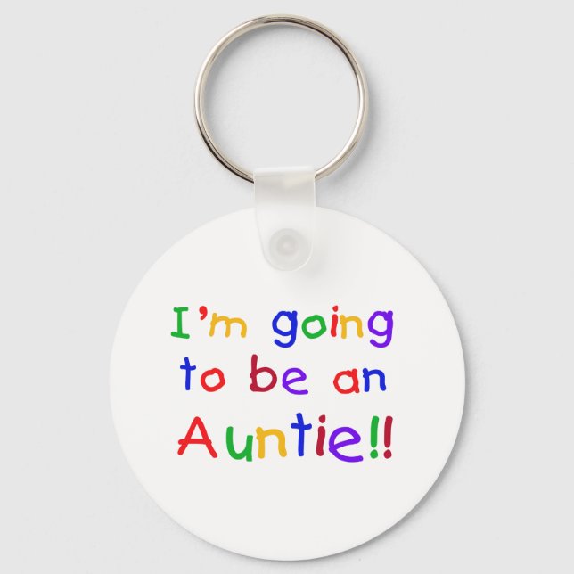 Kommer att bli en Auntie Primary Färg Nyckelring (Framsida)