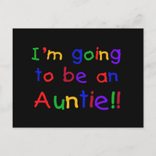 Kommer att bli en Auntie Primary Färg Vykort