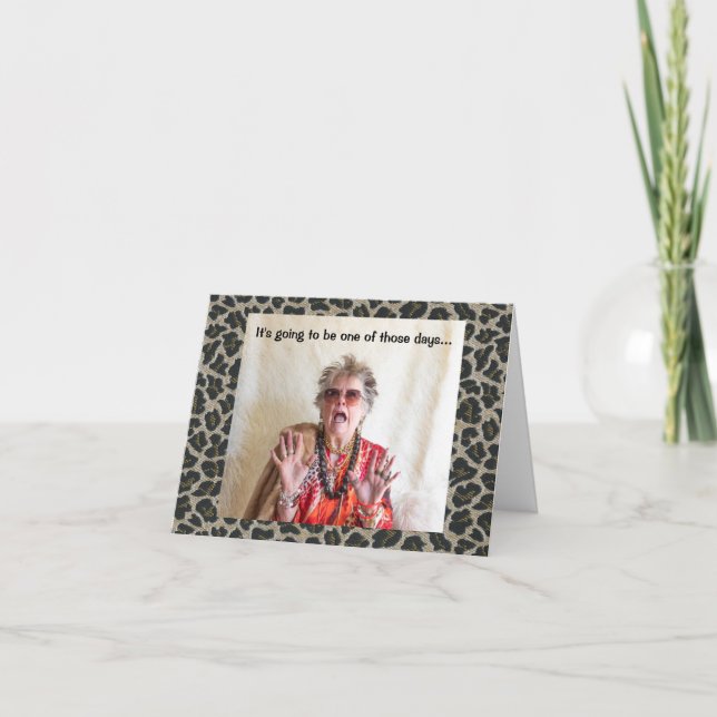 Kommer att bli en av de där dagarna lustig hälsnin kort (Framsida)