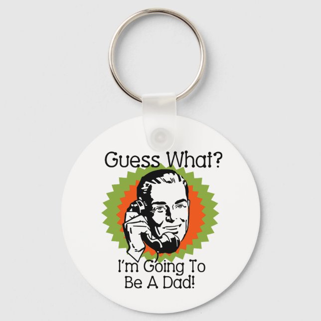 Kommer att bli en Grönt i Orangen Pappa Nyckelring (Framsida)