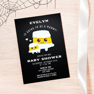 Kommer att bli en mamma Halloween-babystötare Inbjudningar