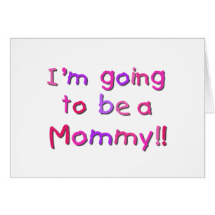 Kommer att bli en Mamma - Rosa och Lila Hälsningskort