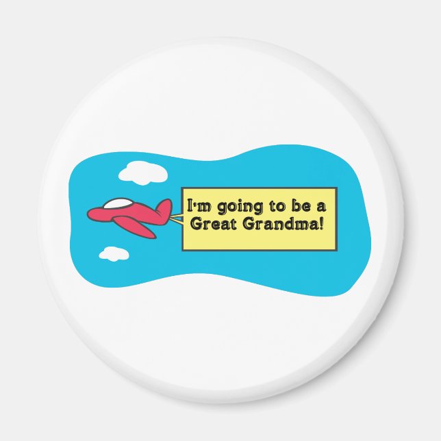 Kommer att bli en Underbar mormor! Magnet (Framsidan)