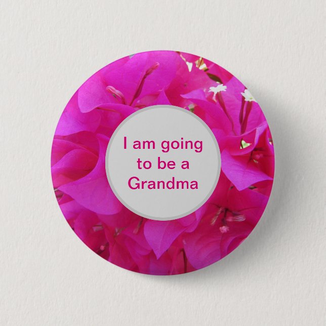 Kommer att bli Grandma Bright Rosa Azalea Flower Knapp (Framsida)