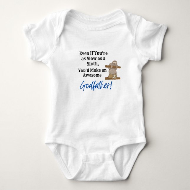 Kommer att bli min Godfar Baby-kroppsdräkt T Shirt (Framsida)