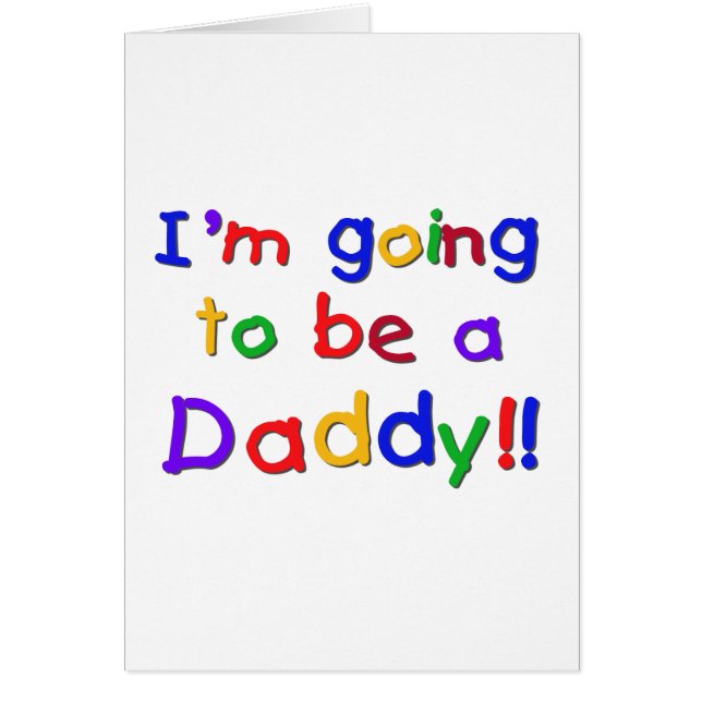 Kommer att bli Pappa-primär Färg Hälsningskort (Framsidan)