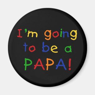 Kommer att bli Pappa - primärt Färg Magnet