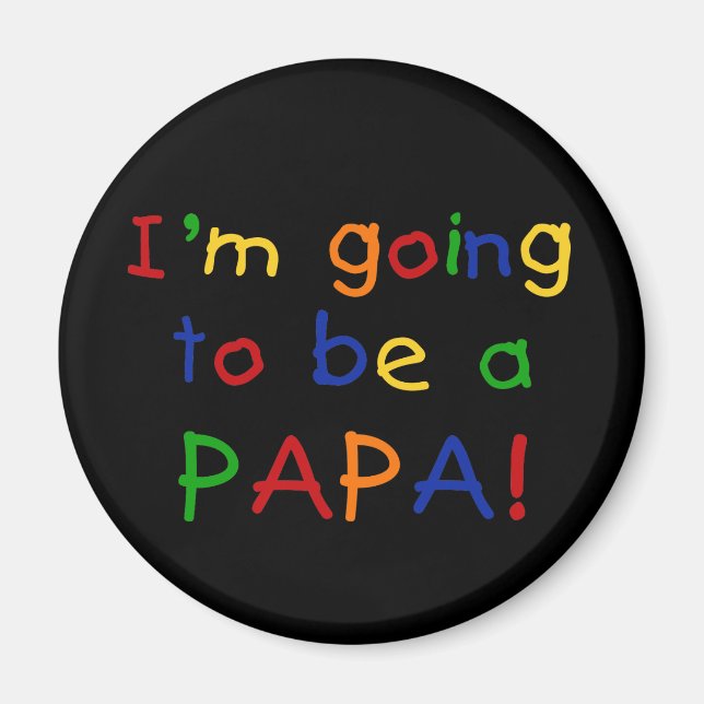 Kommer att bli Pappa - primärt Färg Magnet (Framsidan)