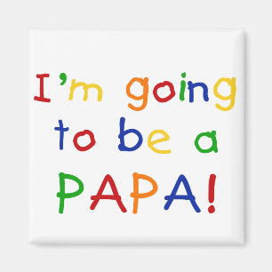 Kommer att bli Pappa - primärt Färg Magnet