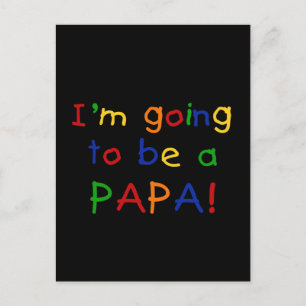 Kommer att bli Pappa - primärt Färg Vykort
