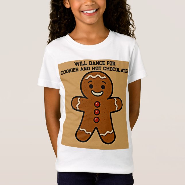 Kommer att dansa för kakor och kakao t shirt (Framsida)