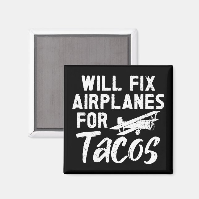 Kommer att fastställa flygplan för Tacos Magnet (Front/Back)