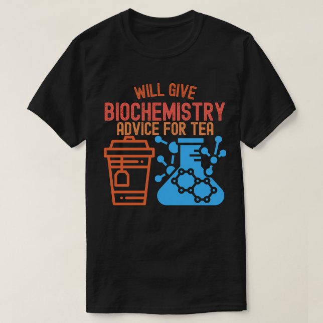 Kommer att ge biokemiska råd för te t shirt (Design framsida)