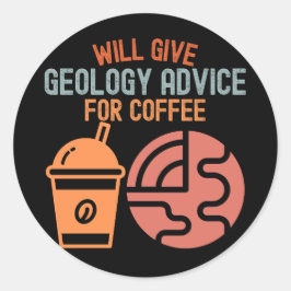 Kommer att ge geologiska råd för kaffe runt klistermärke