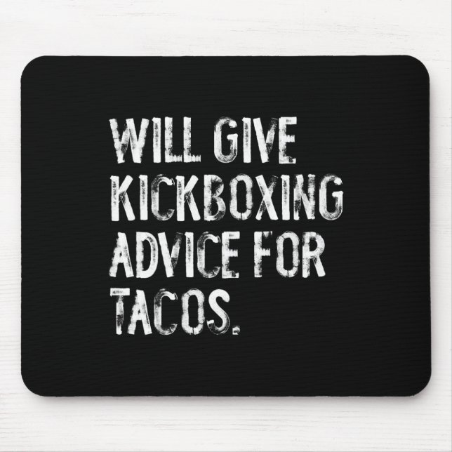Kommer Att Ge Kickboxningsråd För Tacos Rollig Mar Musmatta (Framsidan)