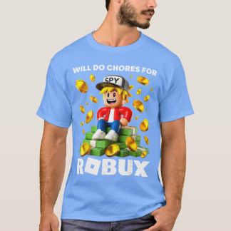 Kommer Att Göra Sysslor för Robu Rolig Gamer Pojke T Shirt