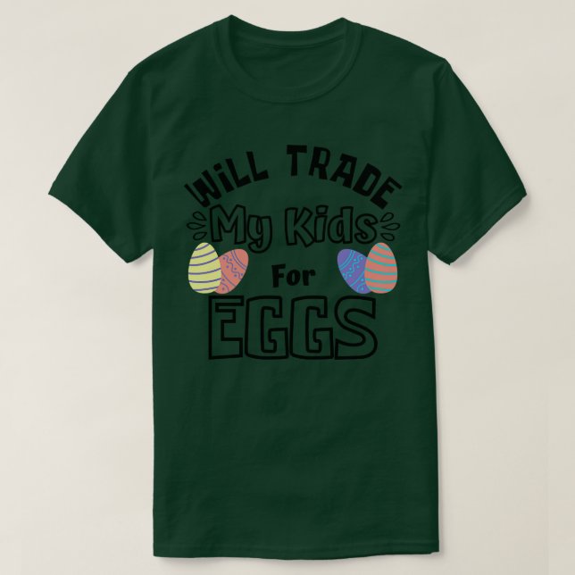 Kommer att handla med mina barn för ägggungsrund M T Shirt (Design framsida)