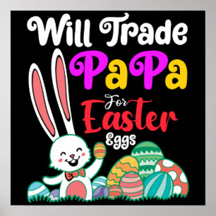 Kommer att handla med Pappa för Påskägg Poster