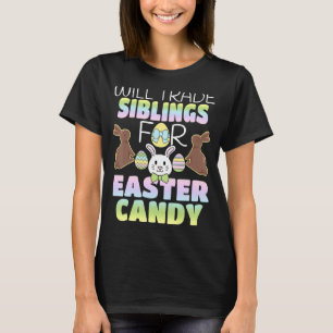Kommer att handla med Syskon för Påsk Candy Cute K T Shirt