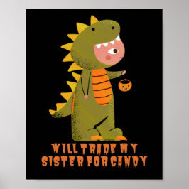 KOMMER ATT HANTERA MIN SISTER FÖR CANDY-konstiga h Poster