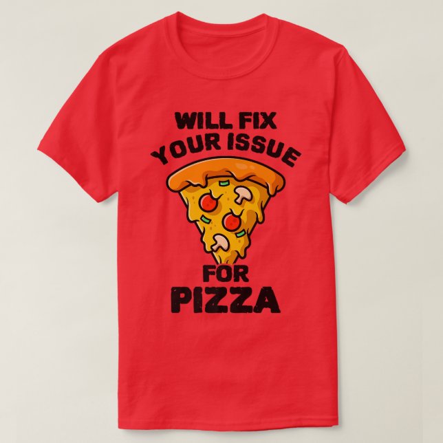 Kommer att reda ut problemet med Pizza Eating Pizz T Shirt (Design framsida)
