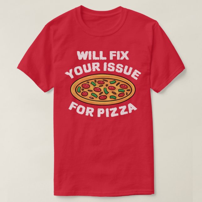 Kommer att reda ut problemet med Pizza Eating Pizz T Shirt (Design framsida)