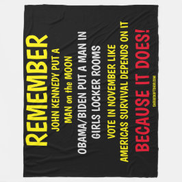 KOMMER ATT RÖSTA FLEECEFILT