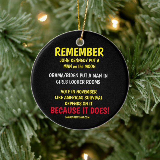 KOMMER ATT RÖSTA JULGRANSPRYDNAD KERAMIK (Träd)