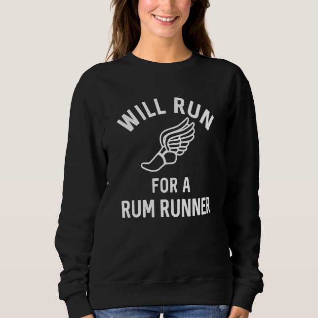 Kommer Att Springa För En Romlöpare Dricker Rom T Shirt (Framsida)