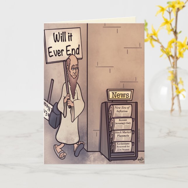 Kommer det någonsin att sluta att ta emot ett häls kort (Gul blomma)