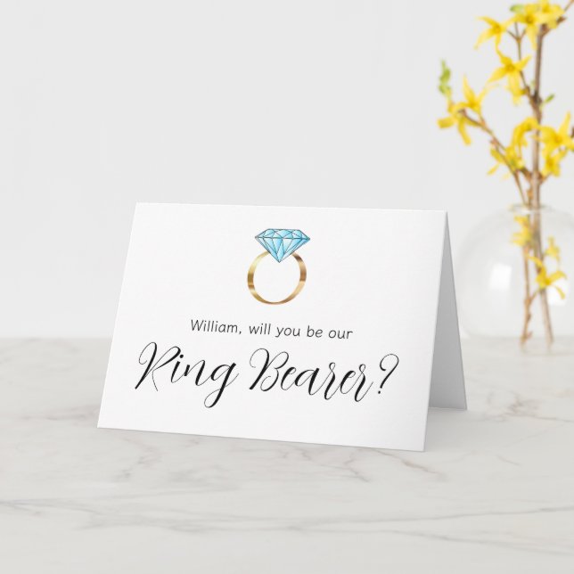 Kommer Du Att Bära Vår Förlovningsring Blå Diamant Kort (Gul blomma)