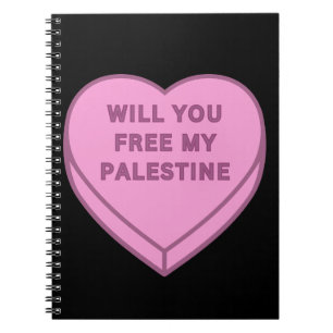 Kommer du att befria mitt Palestina? Cute Candy He Anteckningsbok