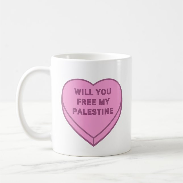 Kommer du att befria mitt Palestina? Cute Candy He Kaffemugg (Vänster)