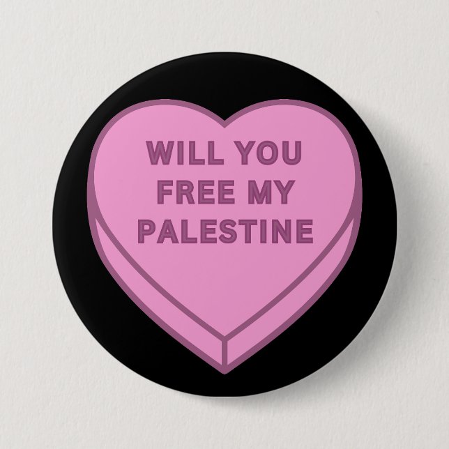 Kommer du att befria mitt Palestina? Cute Candy He Knapp (Framsida)