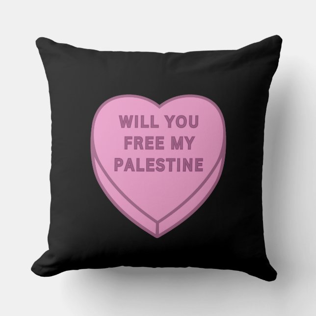 Kommer du att befria mitt Palestina? Cute Candy He Kudde (Framsida)