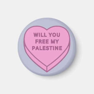 Kommer du att befria mitt Palestina? Cute Candy He Magnet