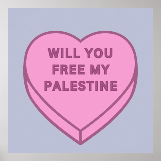 Kommer du att befria mitt Palestina? Cute Candy He Poster (Framsidan)