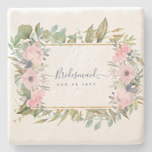 Kommer du att bli BRIDESMAID MAID HONOR FLOWERGIRL Stenunderlägg