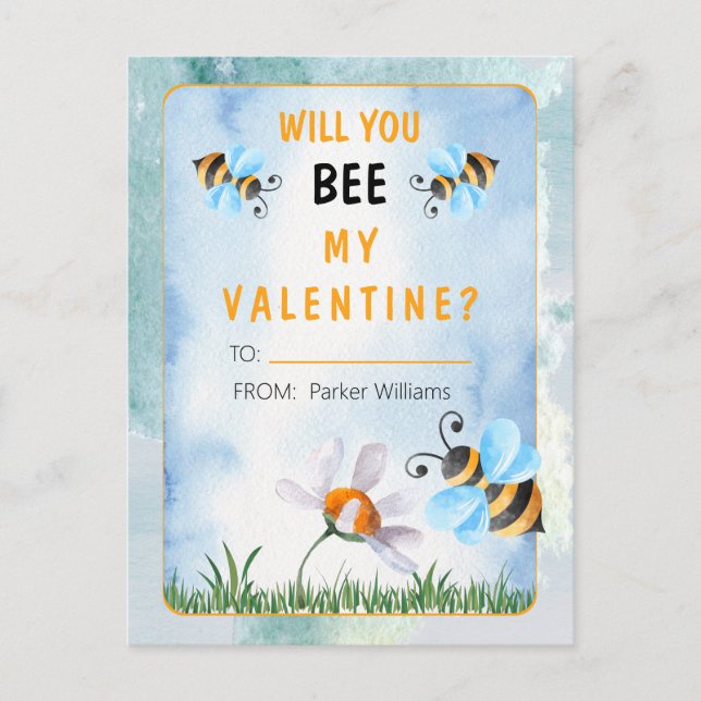 Kommer du att bli min Alla hjärtans dag-klassrum? Vykort (Framsida)