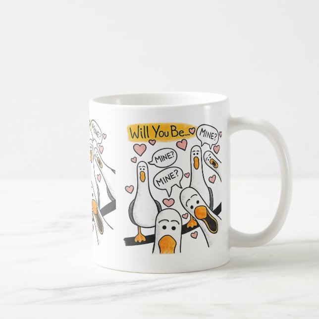 Kommer du att bli min? Alla hjärtans-dags mugg (Höger)