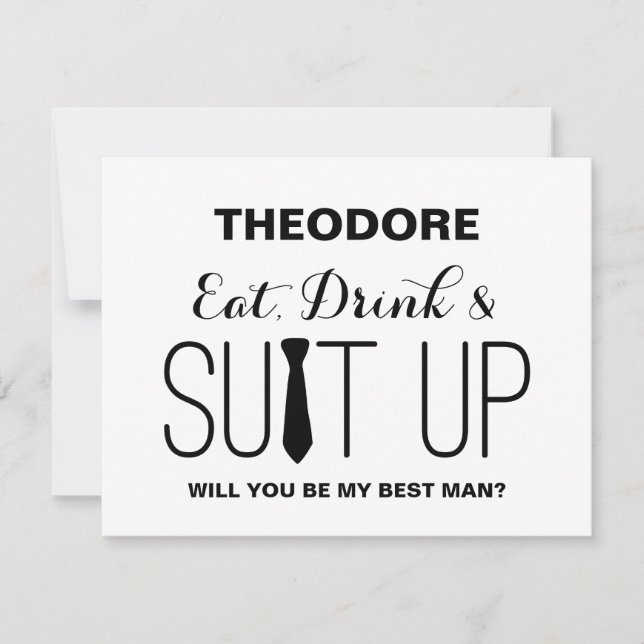 Kommer du att bli min bästa man? | Groomsman Inbjudningar (Framsida)