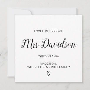 Kommer du att bli min begäran från Maid of honor i Kort