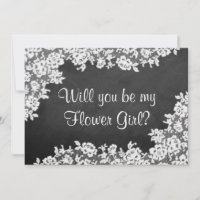 Kommer du att bli min blomma flicka? Chalkboard & 